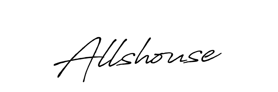 Create a beautiful signature design for name Allshouse. With this signature (Antro_Vectra_Bolder) fonts, you can make a handwritten signature for free. Allshouse signature style 7 images and pictures png