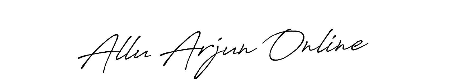 Design your own signature with our free online signature maker. With this signature software, you can create a handwritten (Antro_Vectra_Bolder) signature for name Allu Arjun Online. Allu Arjun Online signature style 7 images and pictures png