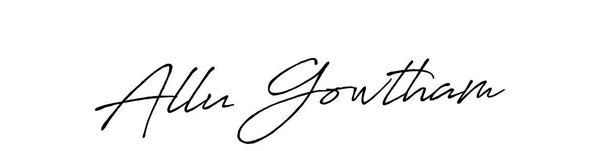 You can use this online signature creator to create a handwritten signature for the name Allu Gowtham. This is the best online autograph maker. Allu Gowtham signature style 7 images and pictures png