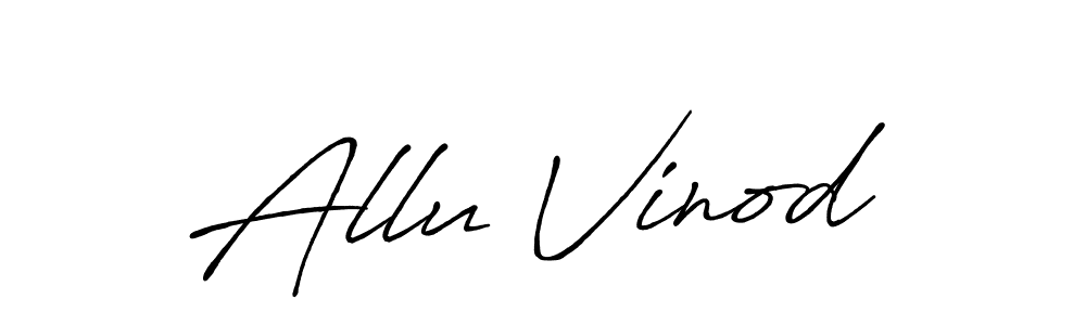 Also You can easily find your signature by using the search form. We will create Allu Vinod name handwritten signature images for you free of cost using Antro_Vectra_Bolder sign style. Allu Vinod signature style 7 images and pictures png