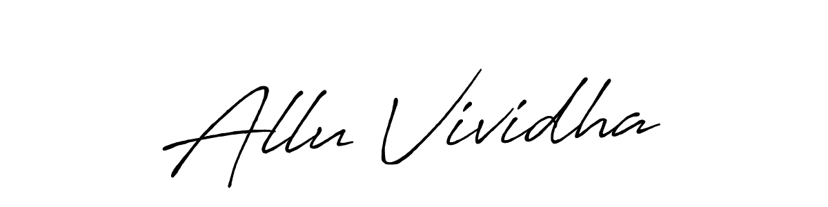 This is the best signature style for the Allu Vividha name. Also you like these signature font (Antro_Vectra_Bolder). Mix name signature. Allu Vividha signature style 7 images and pictures png