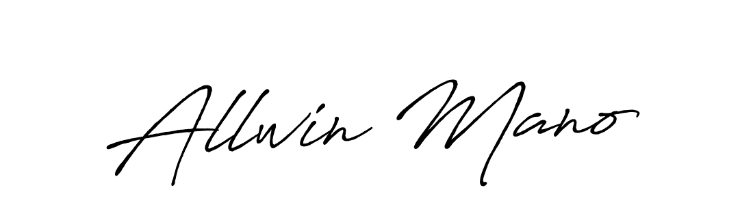 The best way (Antro_Vectra_Bolder) to make a short signature is to pick only two or three words in your name. The name Allwin Mano include a total of six letters. For converting this name. Allwin Mano signature style 7 images and pictures png