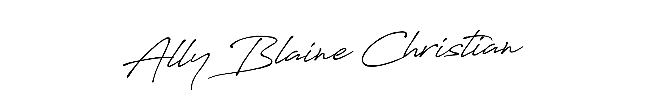 The best way (Antro_Vectra_Bolder) to make a short signature is to pick only two or three words in your name. The name Ally Blaine Christian include a total of six letters. For converting this name. Ally Blaine Christian signature style 7 images and pictures png