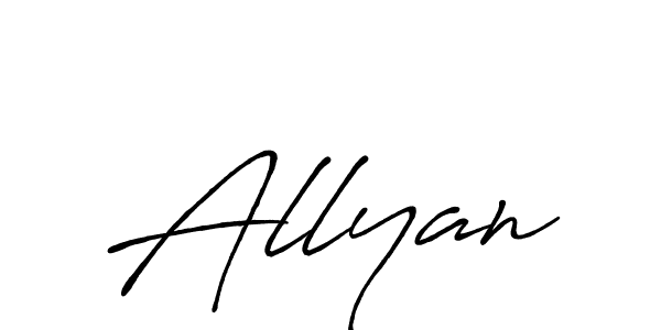 How to make Allyan signature? Antro_Vectra_Bolder is a professional autograph style. Create handwritten signature for Allyan name. Allyan signature style 7 images and pictures png