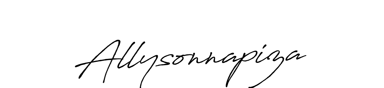 How to make Allysonnapiza name signature. Use Antro_Vectra_Bolder style for creating short signs online. This is the latest handwritten sign. Allysonnapiza signature style 7 images and pictures png