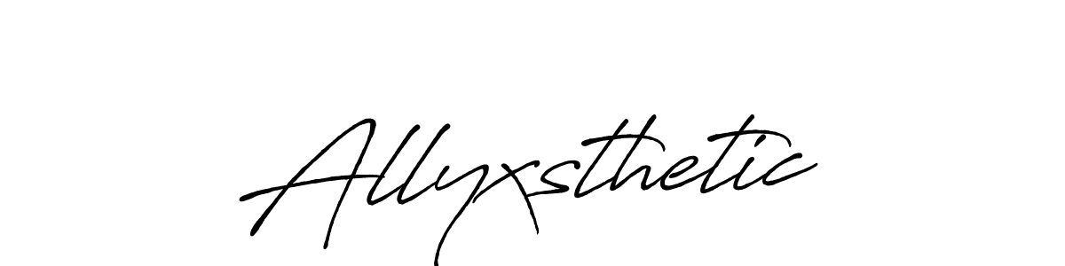 Use a signature maker to create a handwritten signature online. With this signature software, you can design (Antro_Vectra_Bolder) your own signature for name Allyxsthetic. Allyxsthetic signature style 7 images and pictures png