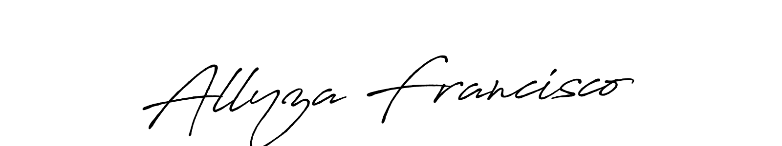 Here are the top 10 professional signature styles for the name Allyza Francisco. These are the best autograph styles you can use for your name. Allyza Francisco signature style 7 images and pictures png