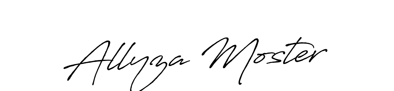 You can use this online signature creator to create a handwritten signature for the name Allyza Moster. This is the best online autograph maker. Allyza Moster signature style 7 images and pictures png