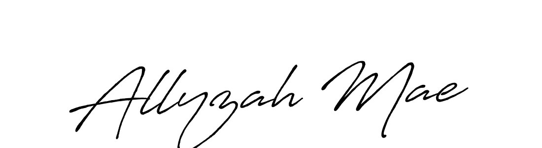 Design your own signature with our free online signature maker. With this signature software, you can create a handwritten (Antro_Vectra_Bolder) signature for name Allyzah Mae. Allyzah Mae signature style 7 images and pictures png