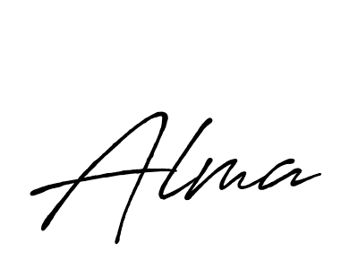 Design your own signature with our free online signature maker. With this signature software, you can create a handwritten (Antro_Vectra_Bolder) signature for name Alma. Alma signature style 7 images and pictures png