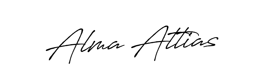 Use a signature maker to create a handwritten signature online. With this signature software, you can design (Antro_Vectra_Bolder) your own signature for name Alma Attias. Alma Attias signature style 7 images and pictures png