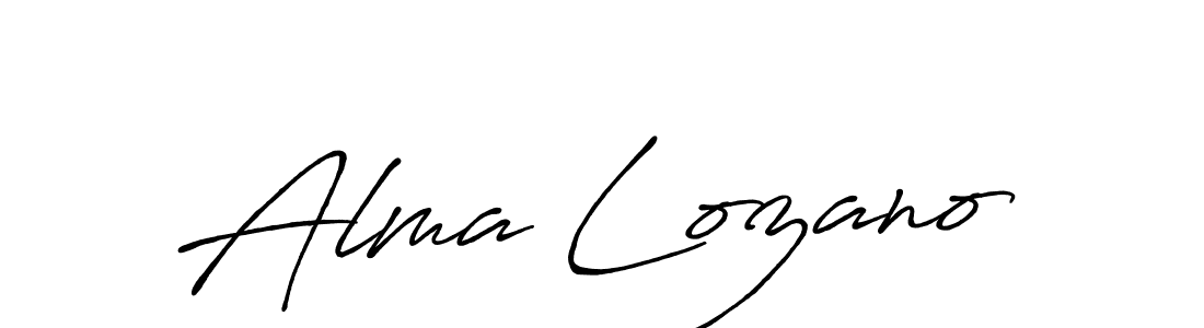 Create a beautiful signature design for name Alma Lozano. With this signature (Antro_Vectra_Bolder) fonts, you can make a handwritten signature for free. Alma Lozano signature style 7 images and pictures png