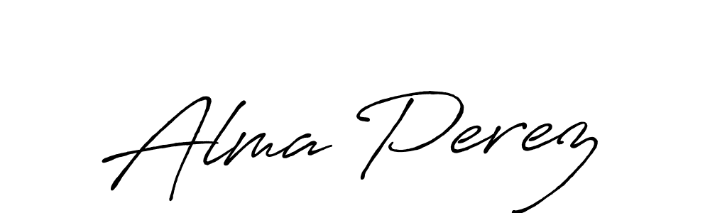The best way (Antro_Vectra_Bolder) to make a short signature is to pick only two or three words in your name. The name Alma Perez include a total of six letters. For converting this name. Alma Perez signature style 7 images and pictures png
