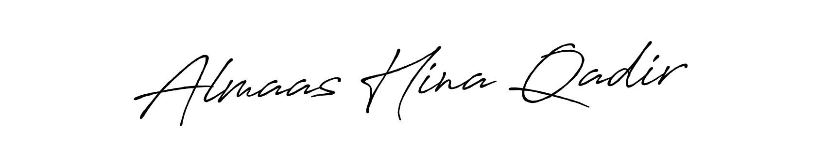 The best way (Antro_Vectra_Bolder) to make a short signature is to pick only two or three words in your name. The name Almaas Hina Qadir include a total of six letters. For converting this name. Almaas Hina Qadir signature style 7 images and pictures png