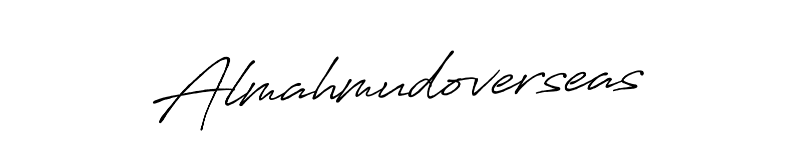 Make a beautiful signature design for name Almahmudoverseas. With this signature (Antro_Vectra_Bolder) style, you can create a handwritten signature for free. Almahmudoverseas signature style 7 images and pictures png