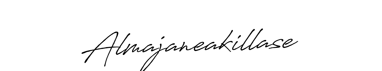 Make a beautiful signature design for name Almajaneakillase. With this signature (Antro_Vectra_Bolder) style, you can create a handwritten signature for free. Almajaneakillase signature style 7 images and pictures png