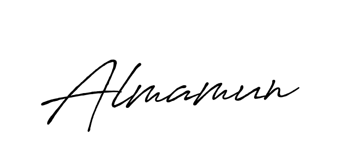 Design your own signature with our free online signature maker. With this signature software, you can create a handwritten (Antro_Vectra_Bolder) signature for name Almamun. Almamun signature style 7 images and pictures png