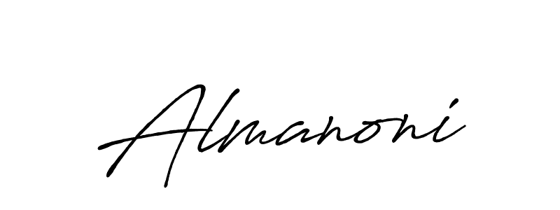 The best way (Antro_Vectra_Bolder) to make a short signature is to pick only two or three words in your name. The name Almanoni include a total of six letters. For converting this name. Almanoni signature style 7 images and pictures png