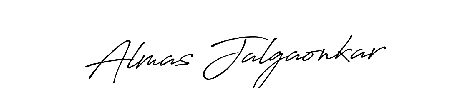 How to make Almas Jalgaonkar name signature. Use Antro_Vectra_Bolder style for creating short signs online. This is the latest handwritten sign. Almas Jalgaonkar signature style 7 images and pictures png