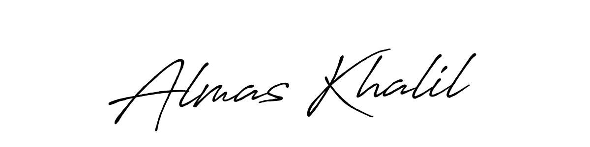 Also we have Almas Khalil name is the best signature style. Create professional handwritten signature collection using Antro_Vectra_Bolder autograph style. Almas Khalil signature style 7 images and pictures png