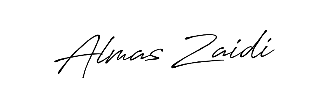 Similarly Antro_Vectra_Bolder is the best handwritten signature design. Signature creator online .You can use it as an online autograph creator for name Almas Zaidi. Almas Zaidi signature style 7 images and pictures png