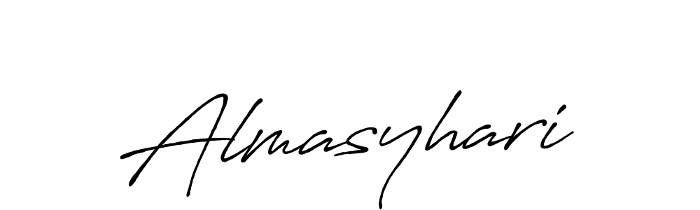 How to make Almasyhari name signature. Use Antro_Vectra_Bolder style for creating short signs online. This is the latest handwritten sign. Almasyhari signature style 7 images and pictures png
