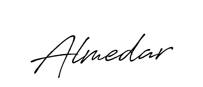 The best way (Antro_Vectra_Bolder) to make a short signature is to pick only two or three words in your name. The name Almedar include a total of six letters. For converting this name. Almedar signature style 7 images and pictures png