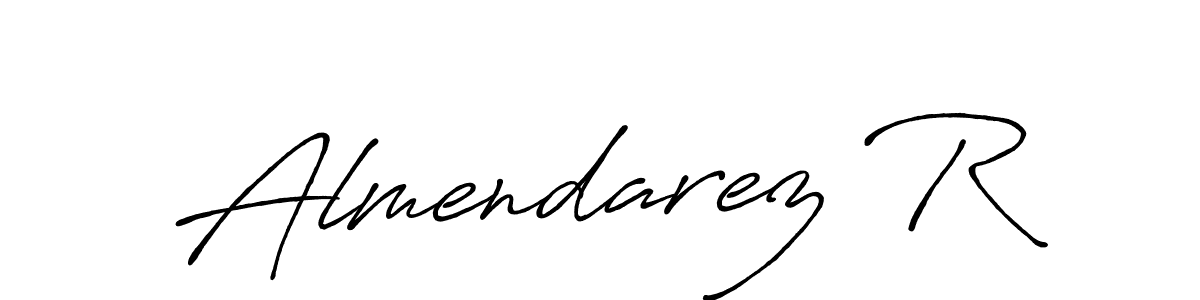 Use a signature maker to create a handwritten signature online. With this signature software, you can design (Antro_Vectra_Bolder) your own signature for name Almendarez R. Almendarez R signature style 7 images and pictures png