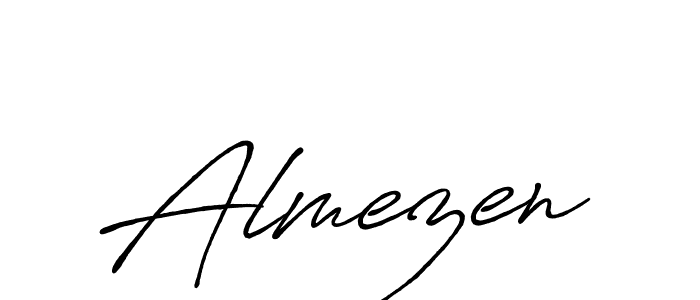 Almezen stylish signature style. Best Handwritten Sign (Antro_Vectra_Bolder) for my name. Handwritten Signature Collection Ideas for my name Almezen. Almezen signature style 7 images and pictures png