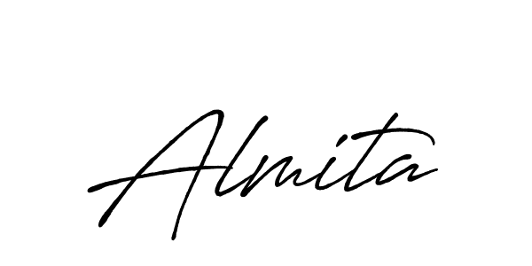 Almita stylish signature style. Best Handwritten Sign (Antro_Vectra_Bolder) for my name. Handwritten Signature Collection Ideas for my name Almita. Almita signature style 7 images and pictures png