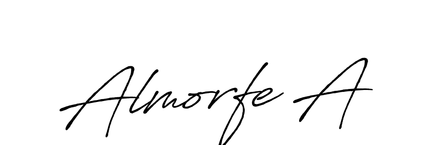 Create a beautiful signature design for name Almorfe A. With this signature (Antro_Vectra_Bolder) fonts, you can make a handwritten signature for free. Almorfe A signature style 7 images and pictures png