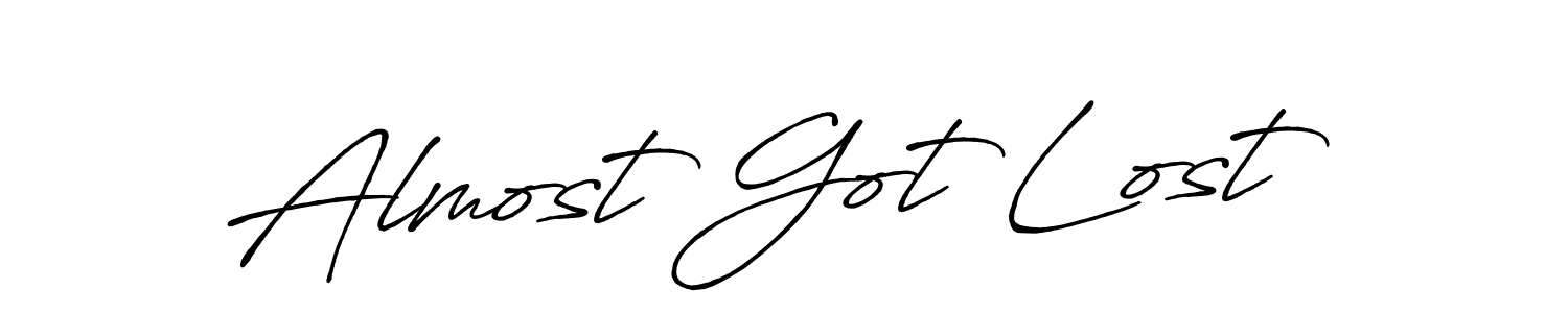 Design your own signature with our free online signature maker. With this signature software, you can create a handwritten (Antro_Vectra_Bolder) signature for name Almost Got Lost. Almost Got Lost signature style 7 images and pictures png
