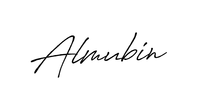 Use a signature maker to create a handwritten signature online. With this signature software, you can design (Antro_Vectra_Bolder) your own signature for name Almubin. Almubin signature style 7 images and pictures png