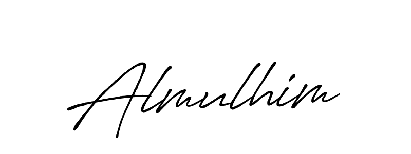 Make a beautiful signature design for name Almulhim. With this signature (Antro_Vectra_Bolder) style, you can create a handwritten signature for free. Almulhim signature style 7 images and pictures png