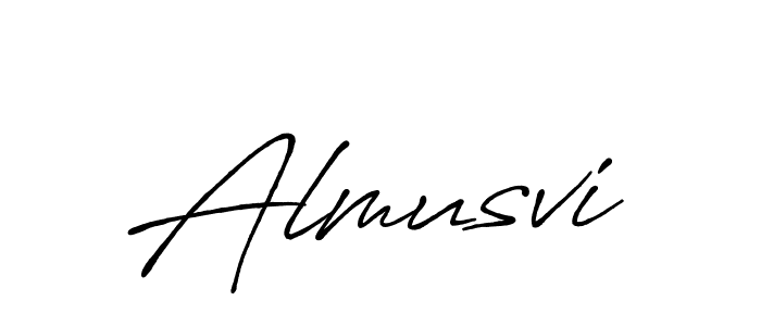 How to make Almusvi name signature. Use Antro_Vectra_Bolder style for creating short signs online. This is the latest handwritten sign. Almusvi signature style 7 images and pictures png
