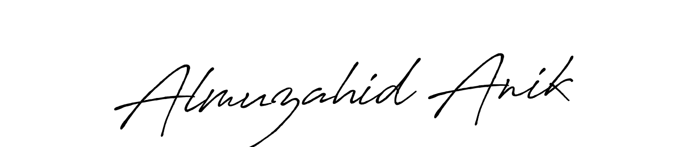 Antro_Vectra_Bolder is a professional signature style that is perfect for those who want to add a touch of class to their signature. It is also a great choice for those who want to make their signature more unique. Get Almuzahid Anik name to fancy signature for free. Almuzahid Anik signature style 7 images and pictures png