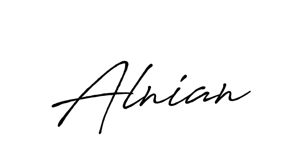 Make a beautiful signature design for name Alnian. Use this online signature maker to create a handwritten signature for free. Alnian signature style 7 images and pictures png