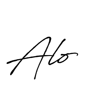 Use a signature maker to create a handwritten signature online. With this signature software, you can design (Antro_Vectra_Bolder) your own signature for name Alo. Alo signature style 7 images and pictures png