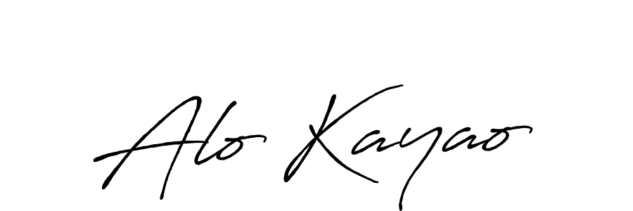 Alo Kayao stylish signature style. Best Handwritten Sign (Antro_Vectra_Bolder) for my name. Handwritten Signature Collection Ideas for my name Alo Kayao. Alo Kayao signature style 7 images and pictures png