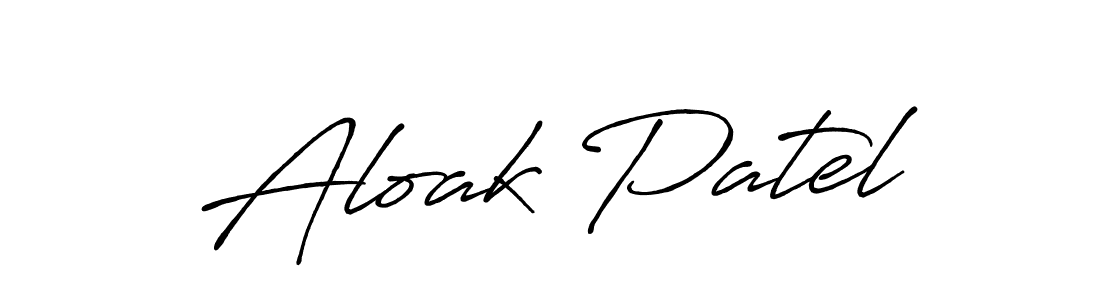 Also You can easily find your signature by using the search form. We will create Aloak Patel name handwritten signature images for you free of cost using Antro_Vectra_Bolder sign style. Aloak Patel signature style 7 images and pictures png