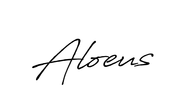 Design your own signature with our free online signature maker. With this signature software, you can create a handwritten (Antro_Vectra_Bolder) signature for name Aloeus. Aloeus signature style 7 images and pictures png