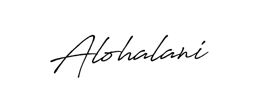 How to make Alohalani name signature. Use Antro_Vectra_Bolder style for creating short signs online. This is the latest handwritten sign. Alohalani signature style 7 images and pictures png