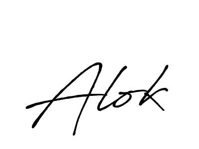 Alok stylish signature style. Best Handwritten Sign (Antro_Vectra_Bolder) for my name. Handwritten Signature Collection Ideas for my name Alok. Alok signature style 7 images and pictures png