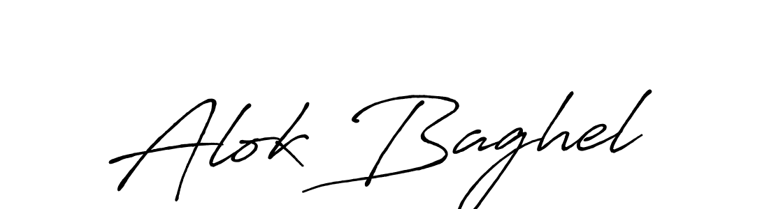 Alok Baghel stylish signature style. Best Handwritten Sign (Antro_Vectra_Bolder) for my name. Handwritten Signature Collection Ideas for my name Alok Baghel. Alok Baghel signature style 7 images and pictures png