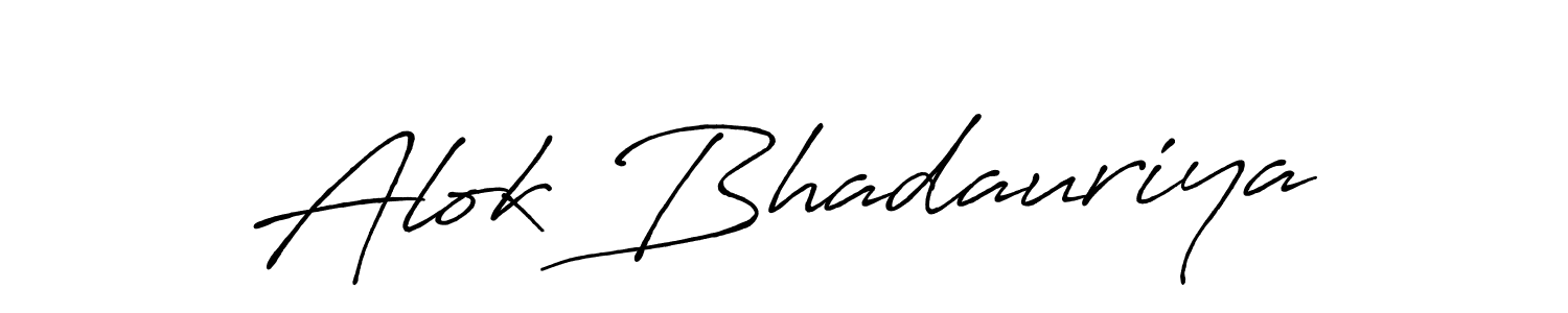 Design your own signature with our free online signature maker. With this signature software, you can create a handwritten (Antro_Vectra_Bolder) signature for name Alok Bhadauriya. Alok Bhadauriya signature style 7 images and pictures png