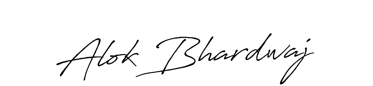 Design your own signature with our free online signature maker. With this signature software, you can create a handwritten (Antro_Vectra_Bolder) signature for name Alok Bhardwaj. Alok Bhardwaj signature style 7 images and pictures png