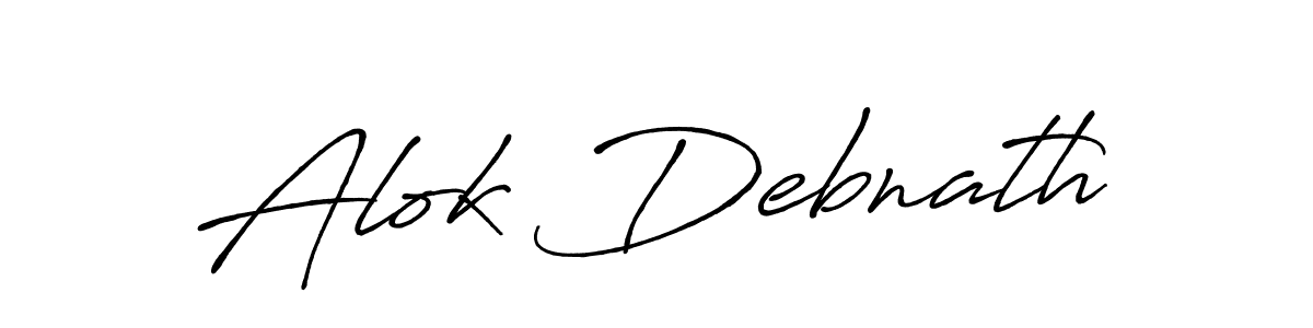 Use a signature maker to create a handwritten signature online. With this signature software, you can design (Antro_Vectra_Bolder) your own signature for name Alok Debnath. Alok Debnath signature style 7 images and pictures png