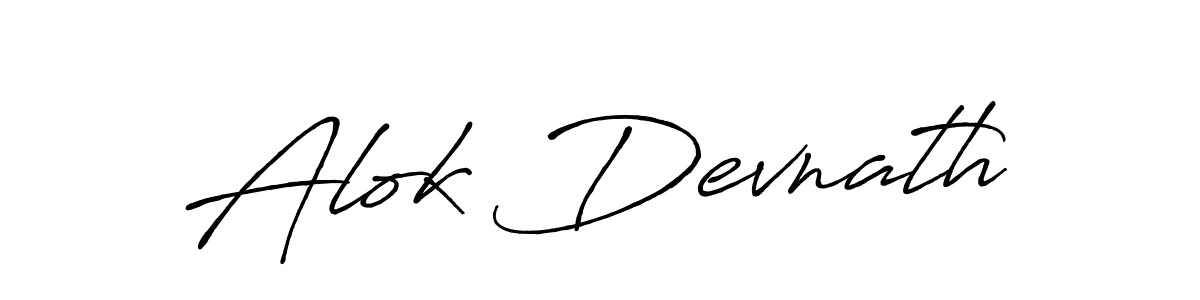 Use a signature maker to create a handwritten signature online. With this signature software, you can design (Antro_Vectra_Bolder) your own signature for name Alok Devnath. Alok Devnath signature style 7 images and pictures png