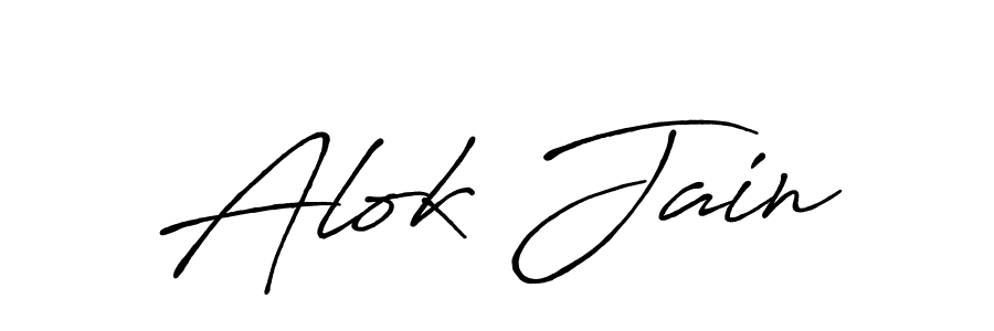 Make a beautiful signature design for name Alok Jain. Use this online signature maker to create a handwritten signature for free. Alok Jain signature style 7 images and pictures png