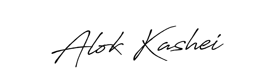 Design your own signature with our free online signature maker. With this signature software, you can create a handwritten (Antro_Vectra_Bolder) signature for name Alok Kashei. Alok Kashei signature style 7 images and pictures png